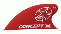 CONCEPT X Kitefinne G10 Curve 5,4cm red