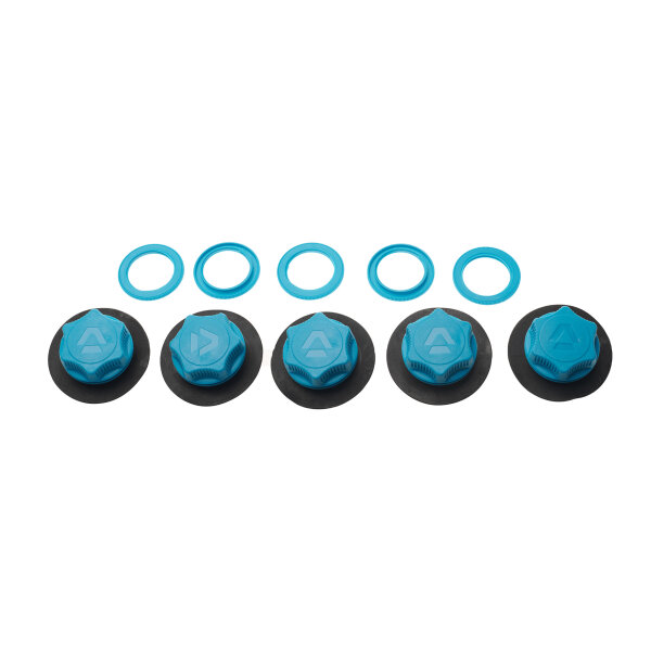 DUOTONE Air Port Valve II cap+securering (SS20-onw)(5pcs) SS22 turquoise